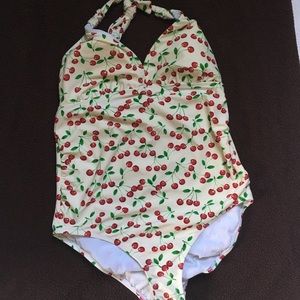 Cherries Maternity Swimsuit